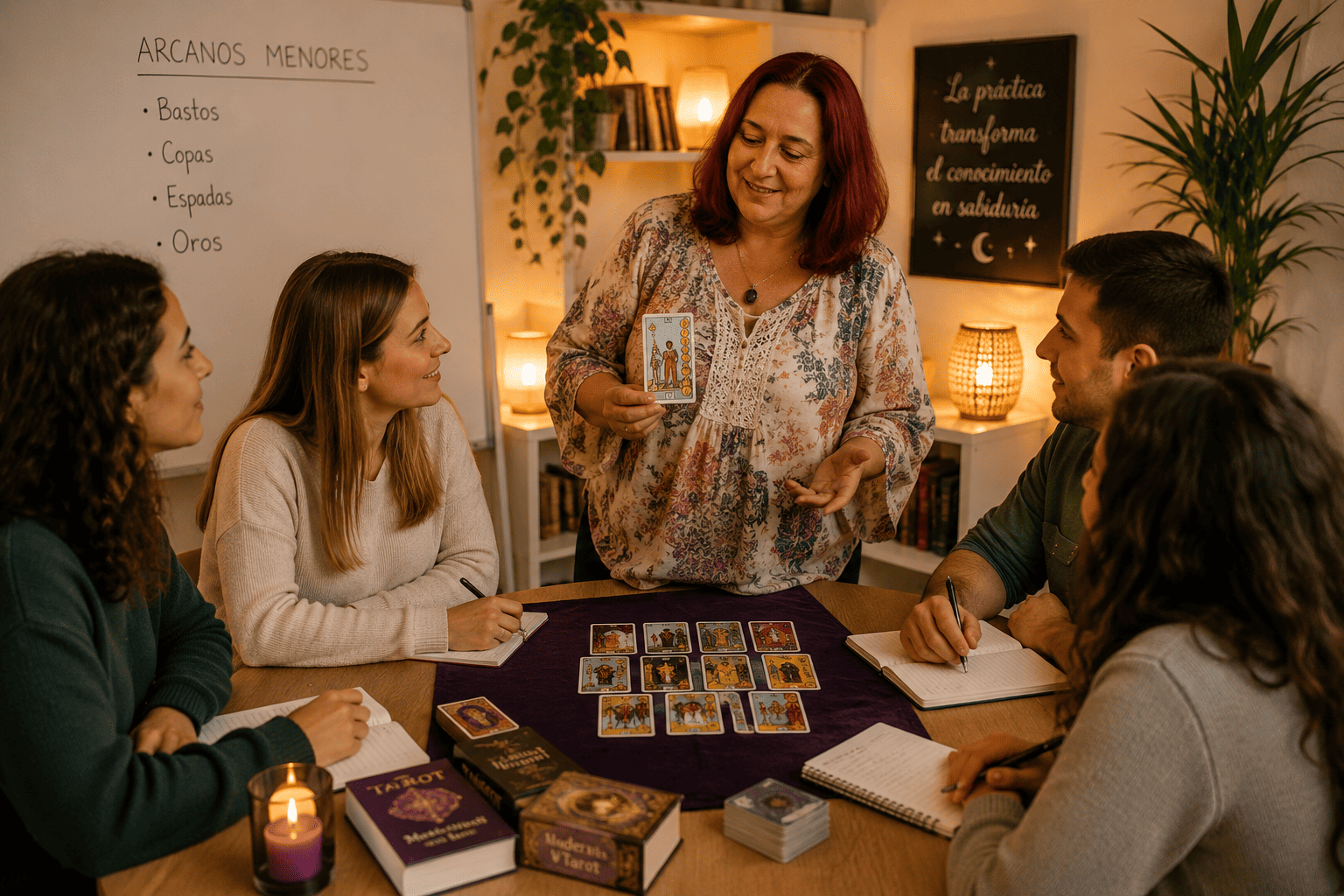 Curso presencial de Arcanos Menores del Tarot en EON Formación, Carrer Rocafort 39, Barcelona.