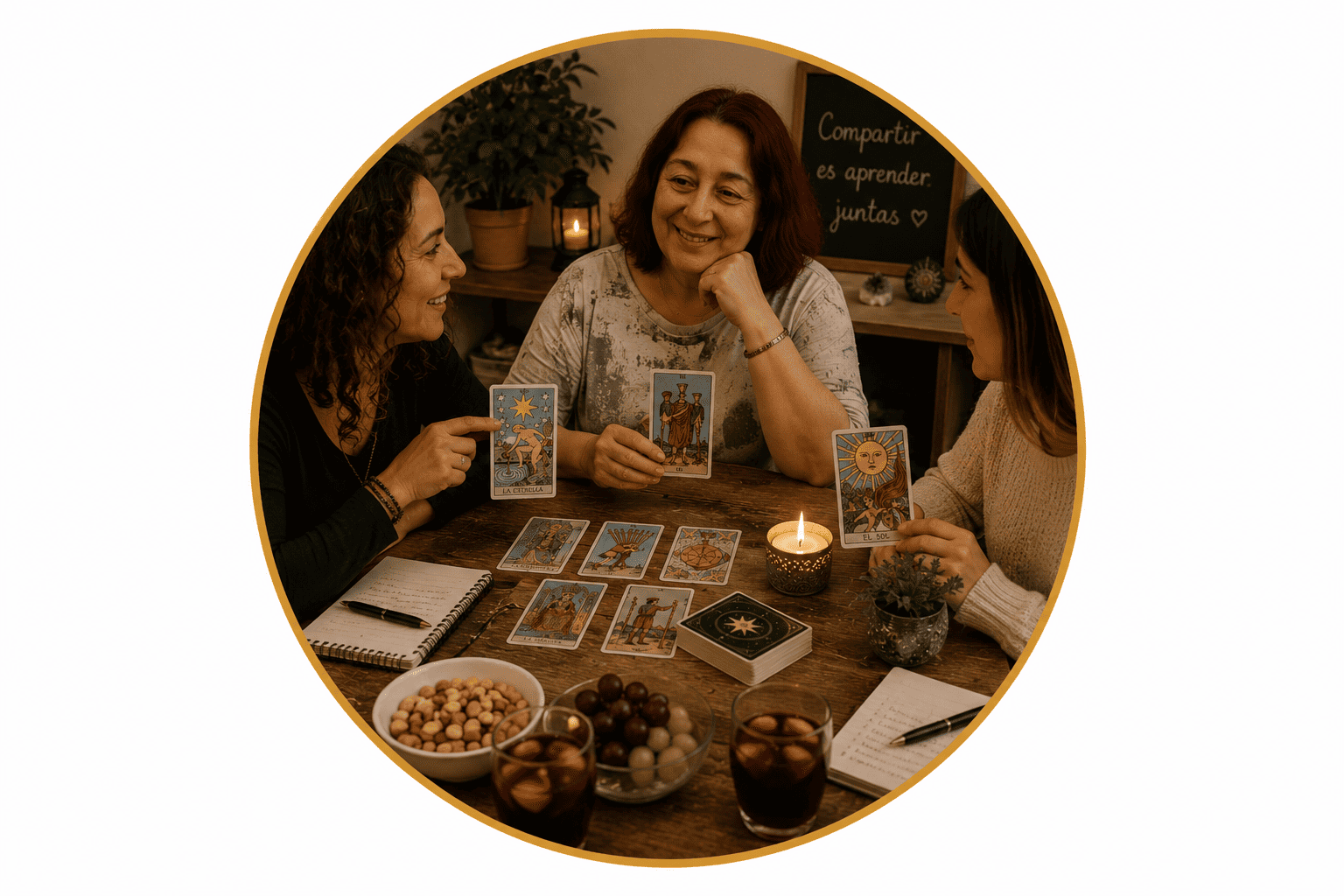 Prácticas de Tarot en grupo en After Work Tarot presencial de EON Formación, Carrer Rocafort, 39, Barcelona