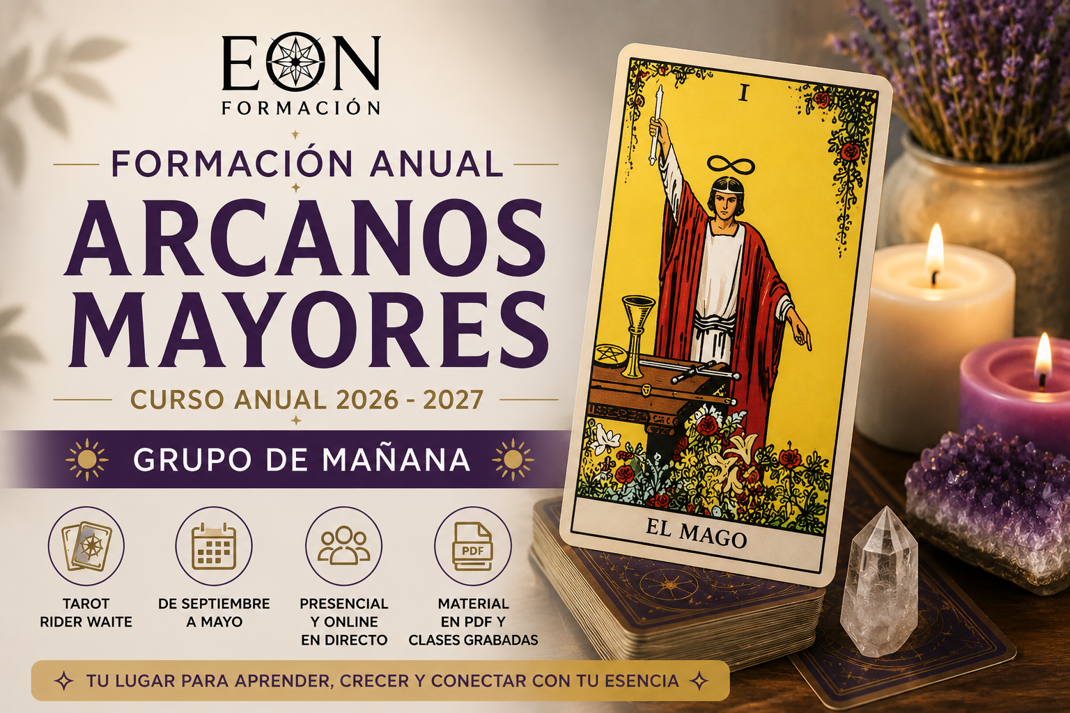 CURSO ANUAL DE ARCANOS MAYORES 2026–2027 MAÑANAS | AULA VIRTUAL