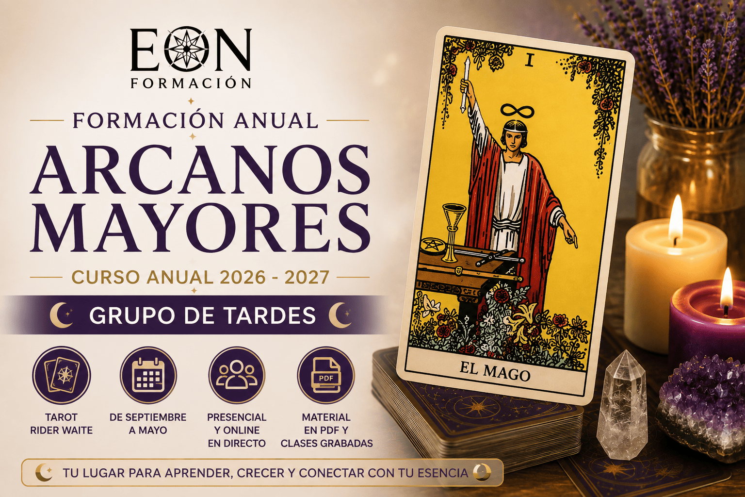 CURSO ANUAL DE ARCANOS MAYORES 2026–2027 TARDES| AULA VIRTUAL