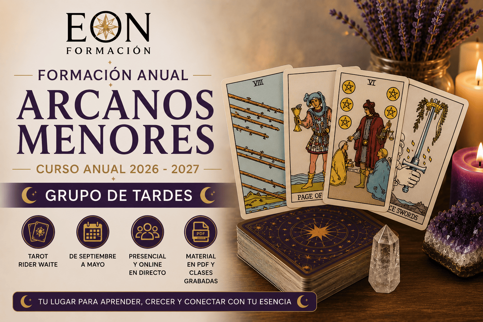 CURSO ANUAL DE ARCANOS MENORES 2026–2027 TARDES | AULA VIRTUAL