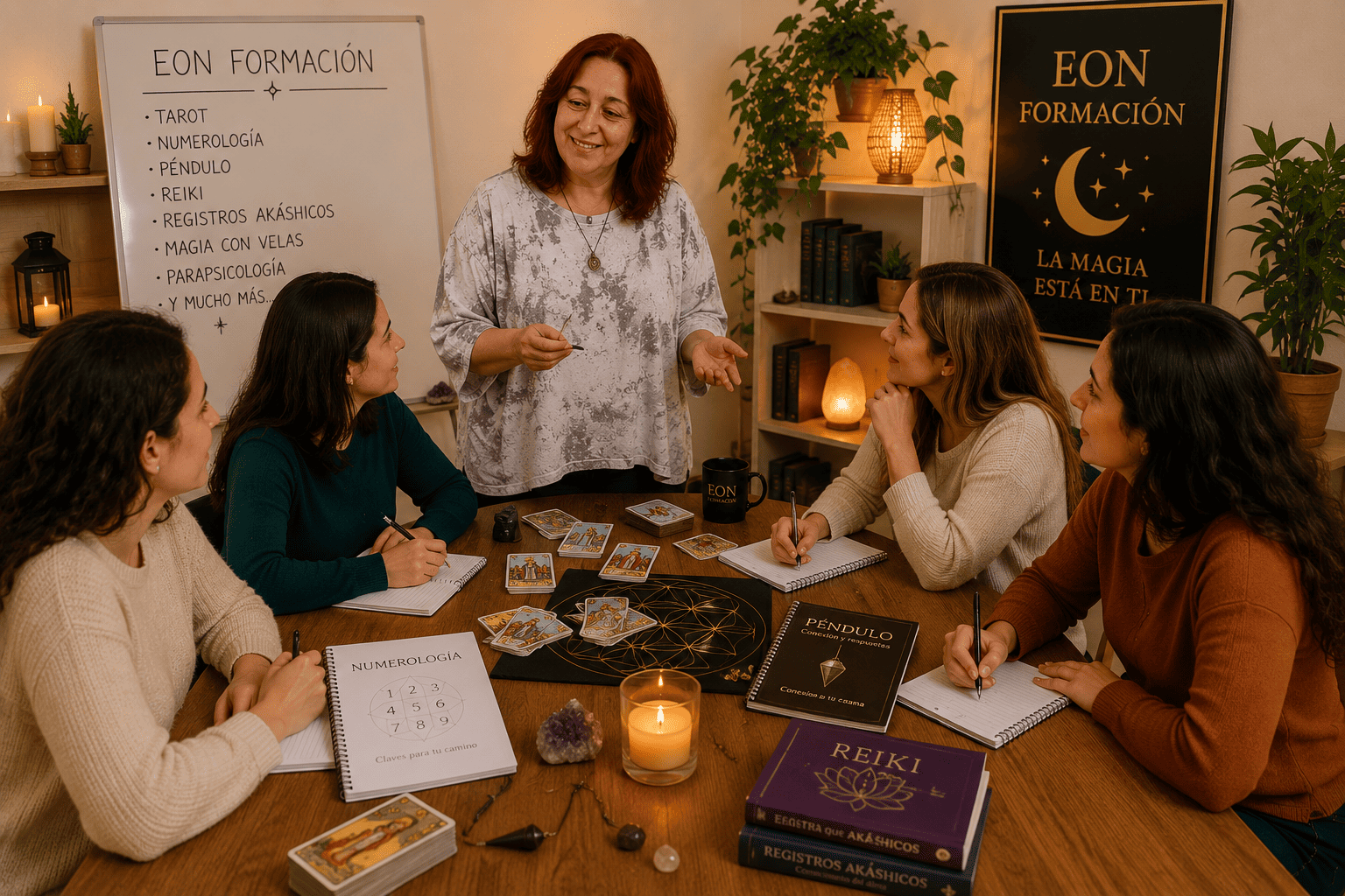 Cursos de formación esotérica, Tarot y Parapsicología presencial en EON Formación Barcelona con Olga Rull
