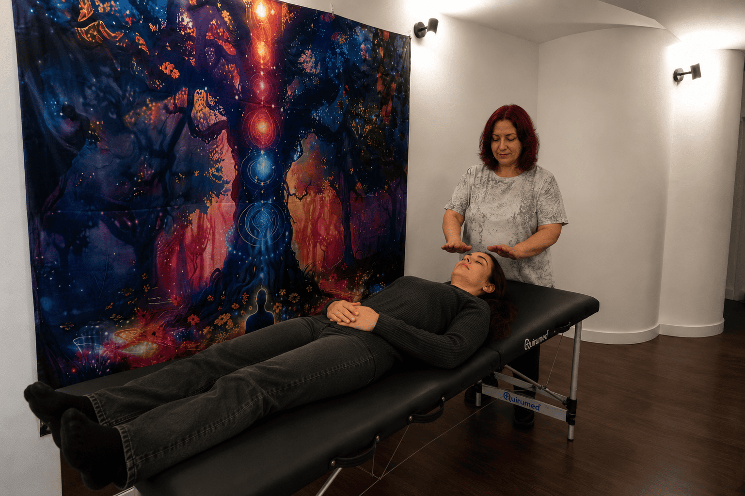 Sesión de Reiki en Barcelona en EON Formación para relajación, equilibrio energético y bienestar