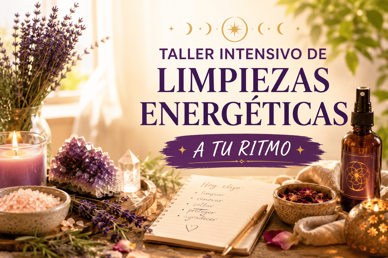 Taller de limpiezas energéticas para ti y tu hogar a tu ritmo