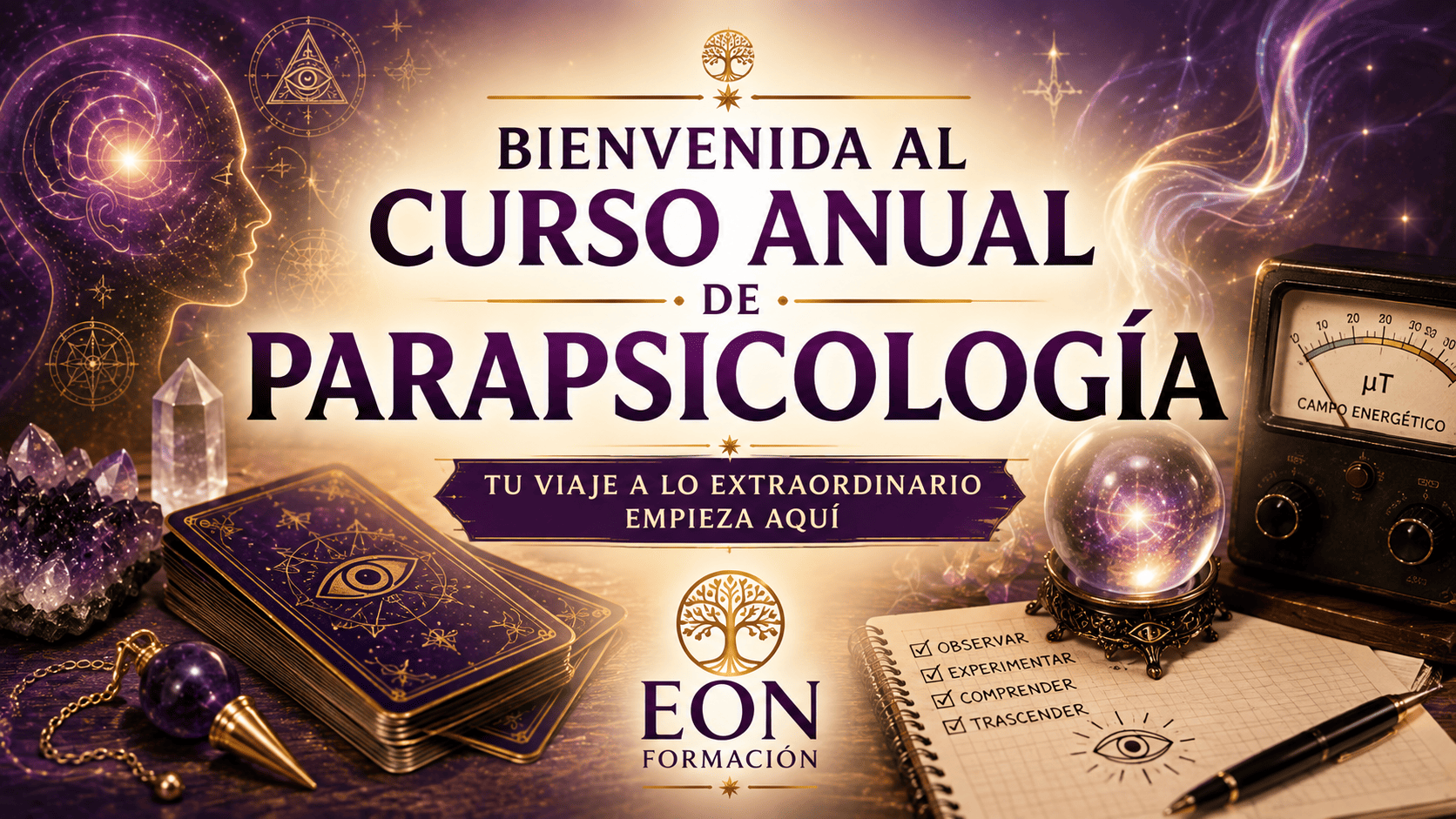 CURSO ANUAL DE PARAPSICOLOGÍA 2026–2027 MAÑANAS | AULA VIRTUAL