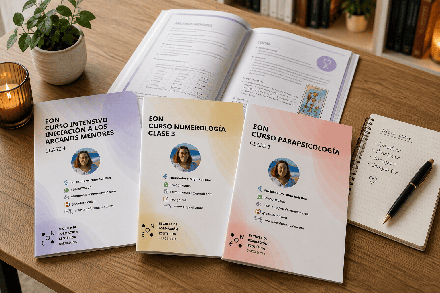 Material en PDF de los cursos de Tarot, Numerología y Parapsicología de EON Formación en Barcelona.